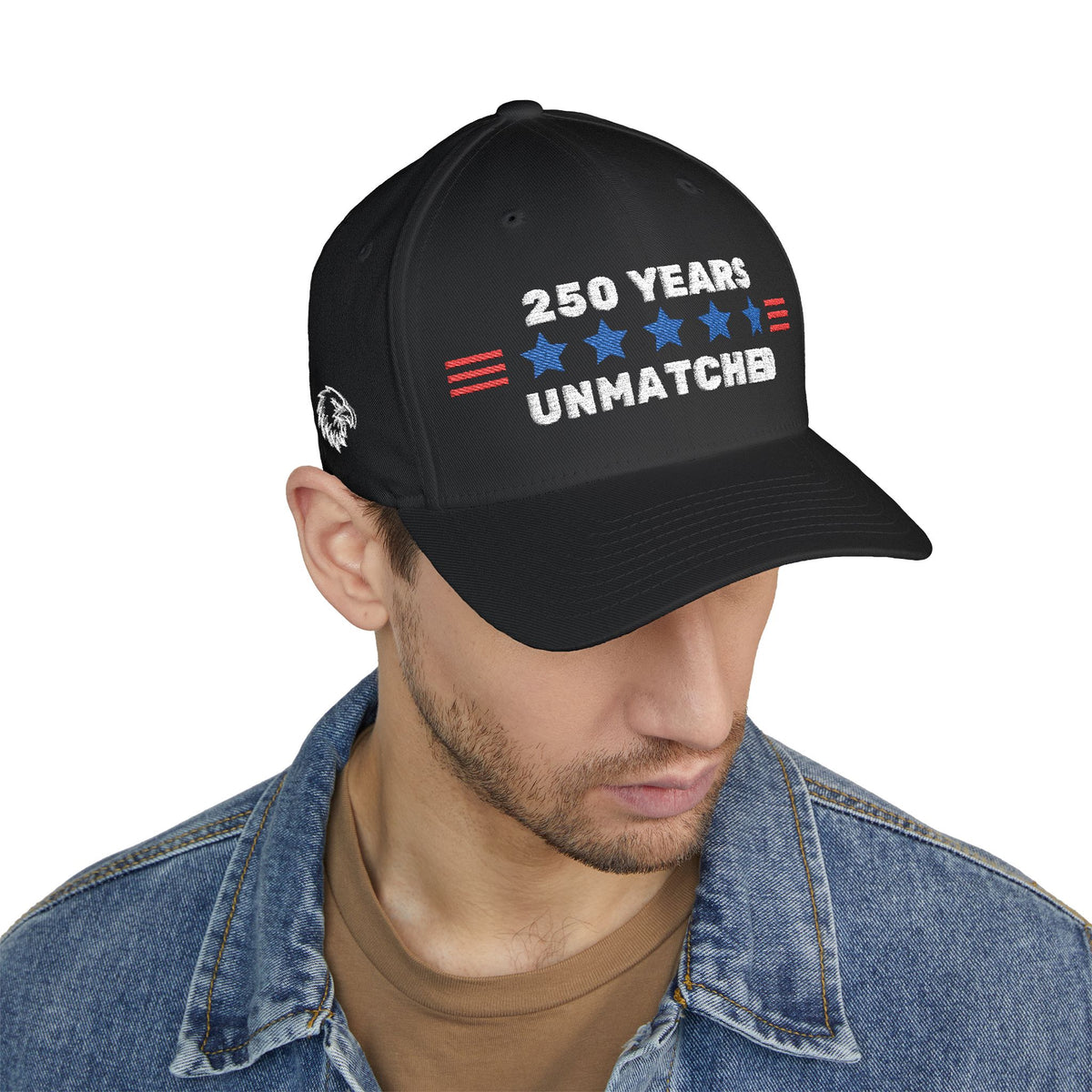 250 Years Unmatched embroidered cap, alternative angle