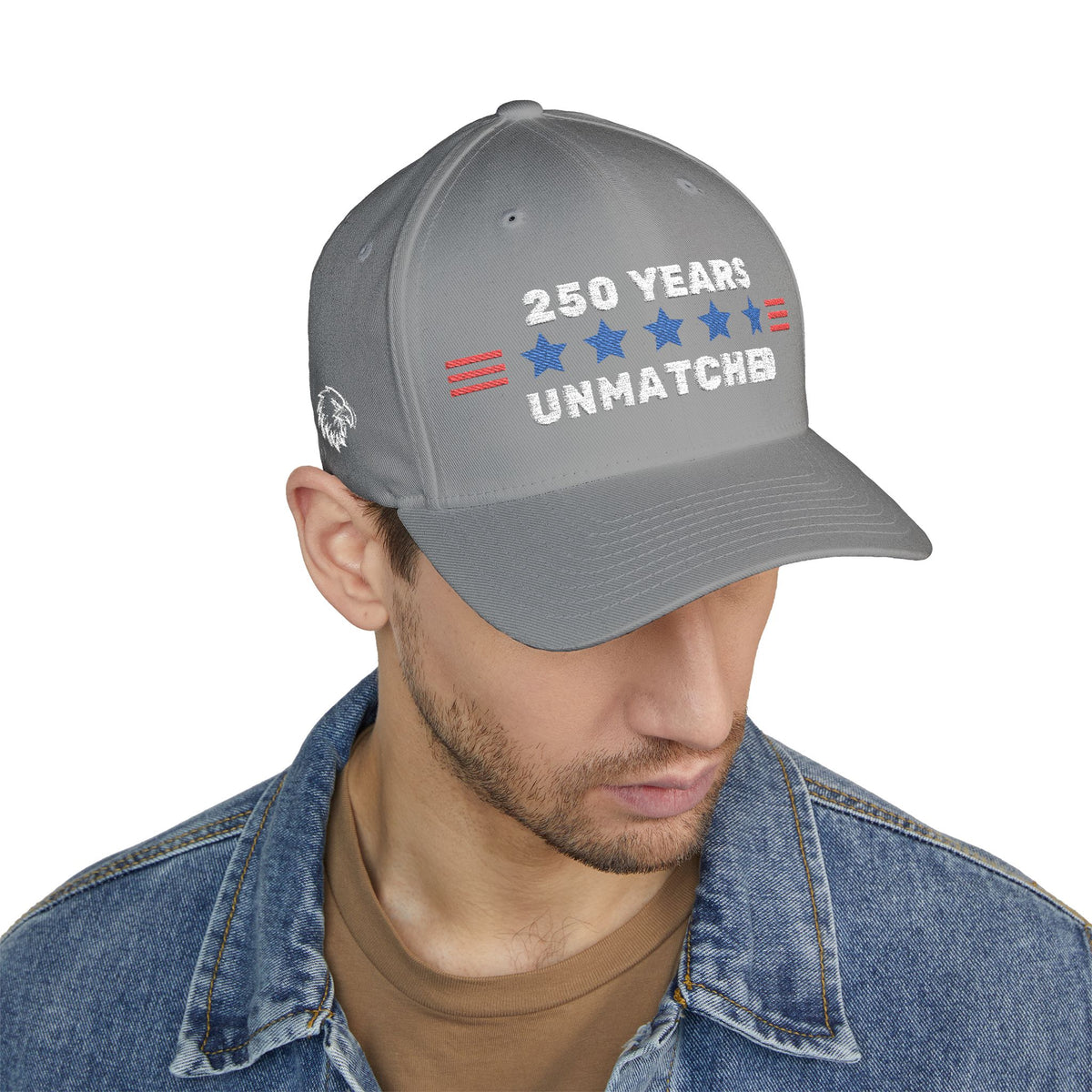 250 Years Unmatched cap showing the silver undervisor