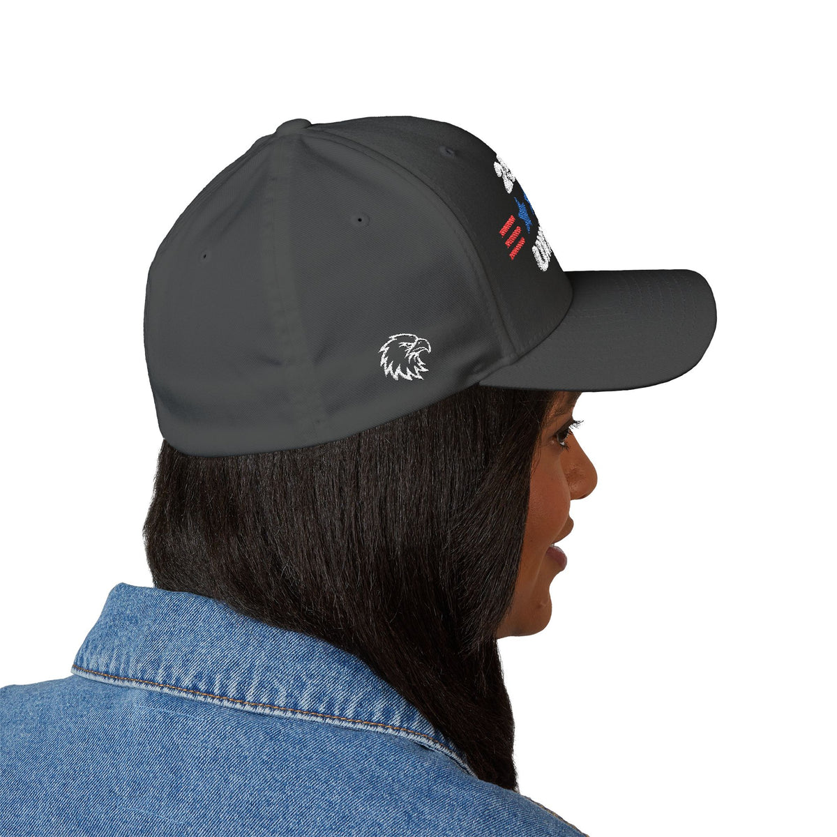 250 Years Unmatched embroidered Flexfit cap, top view